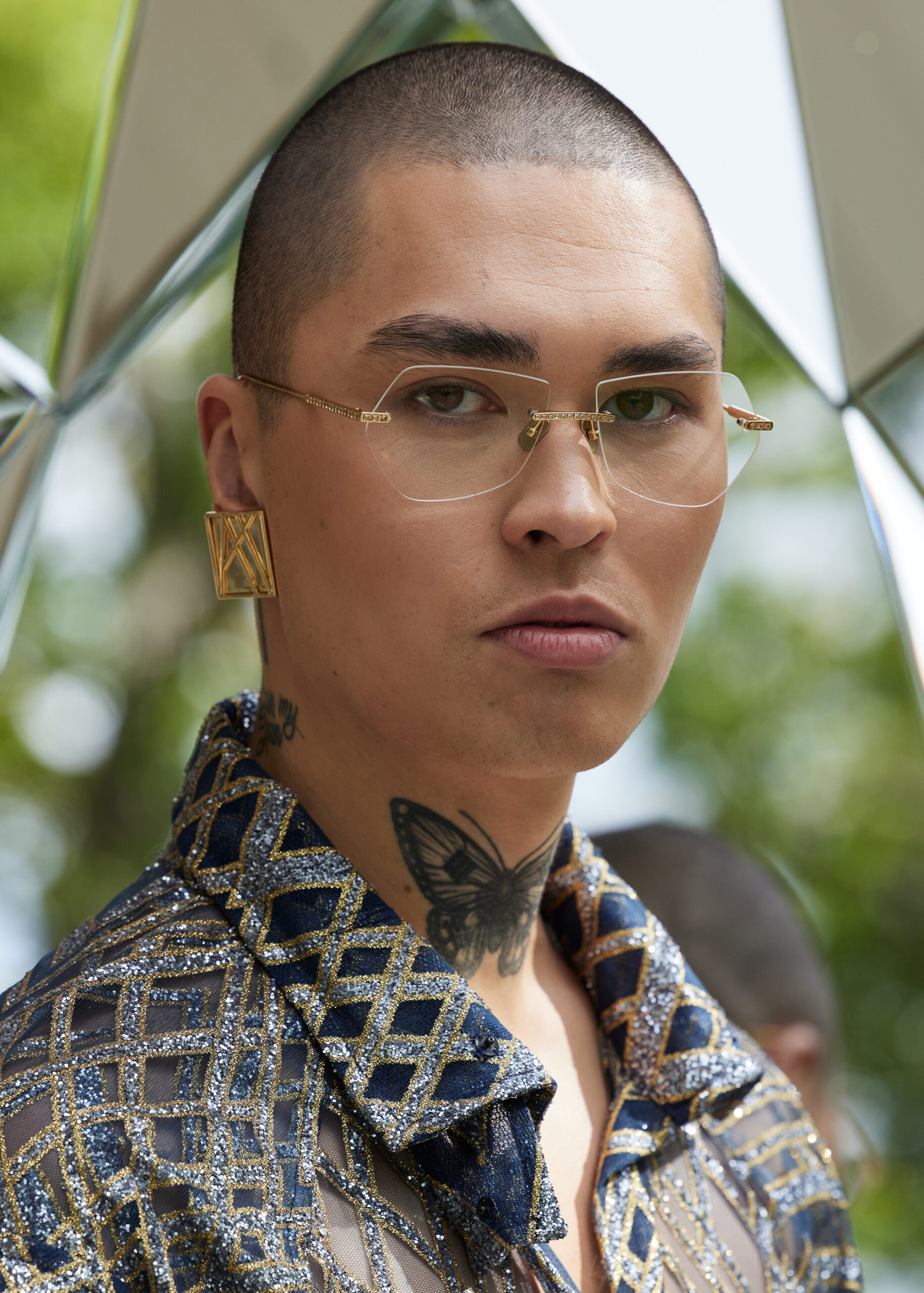 ガラストップ 鏡 ワゴン ヴィンテージ クリスティーナ ナナ Crystal Nest Optical - Pilot - ANNA-KARIN KARLSSON